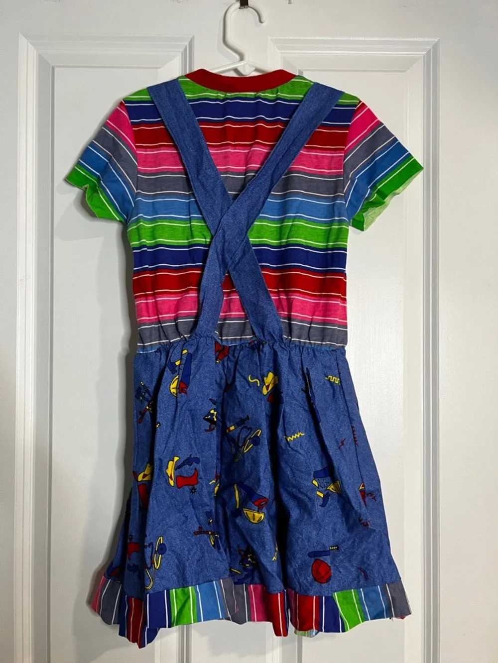 Girls Chucky Dress Costume - Size M - 8 / 10 - Picture 2 of 5